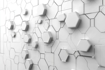 high-tech futuristic white hexagonal science background