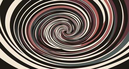 Fototapeta premium Spiraling stripes merging into a singular vanishing point