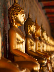 golden buddha statue, Thailand