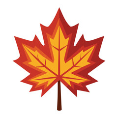 maple leaf icon vector for nature and botanical projects