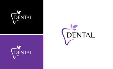 simple dental dentistry logo design vector