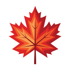 maple leaf icon vector for nature and botanical projects