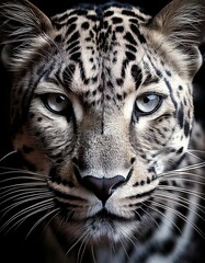 Obraz premium artistic illustration of a leopard close up of face 