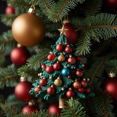 Fototapeta premium christmas tree decorations