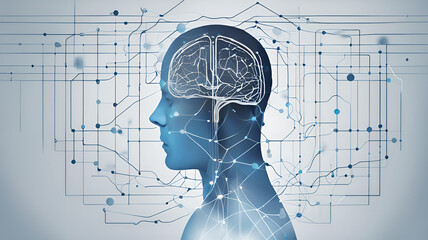 human head with gears inside