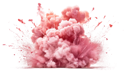 Pink sand explosion transparent background