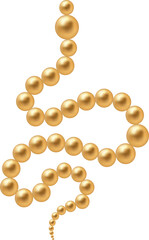 Silhouette of a snake with golden pearls