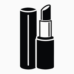 Obraz premium minimalist lip balm silhouette vector for cosmetic designs