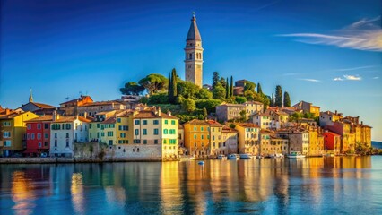 Obraz premium Rovinj, Croatia: A Charming Coastal Town with Bilingual Heritage and Stunning Views