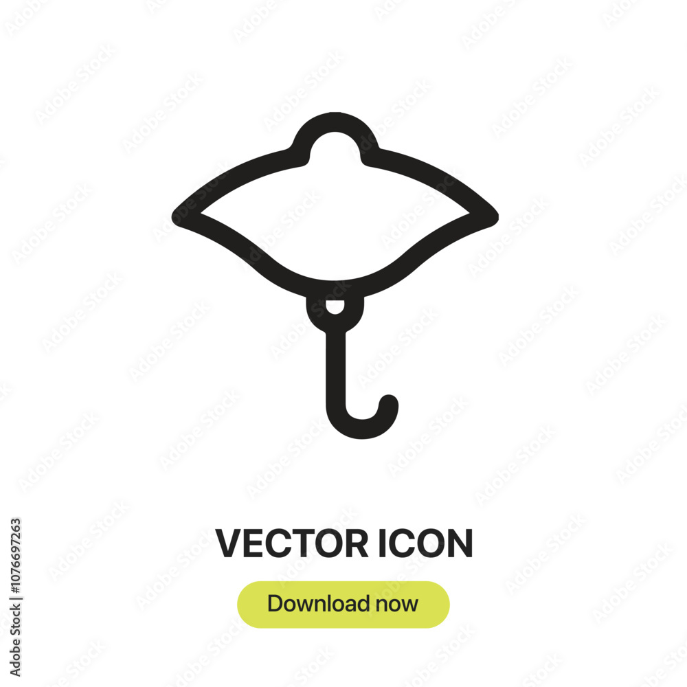 Poster stingray icon vector. linear-style sign for mobile concept and web design. stingray symbol illustrat
