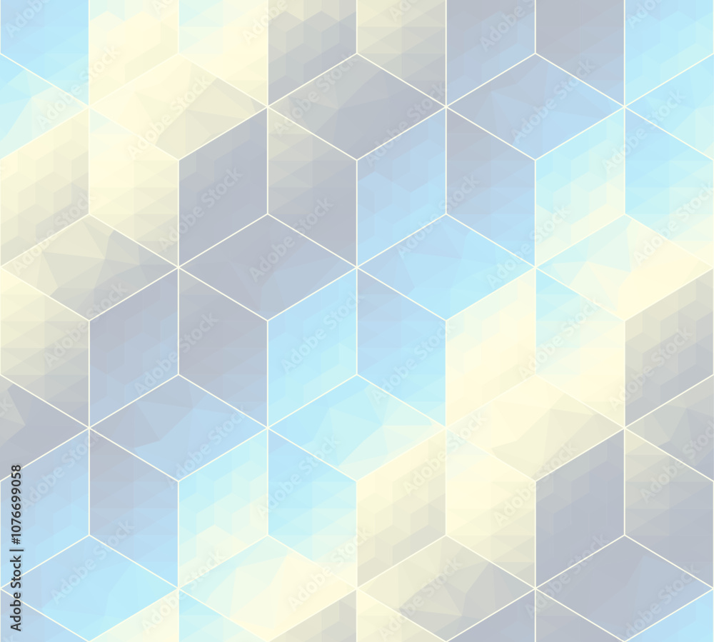 Aufkleber abstract cubes pattern vector blurred background