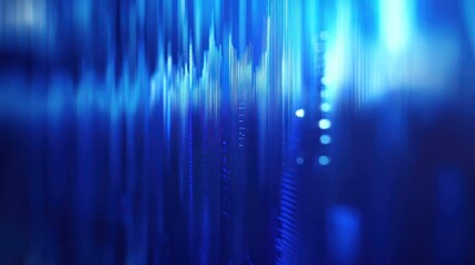 Obraz premium Abstract Blue Lines and Glowing Lights