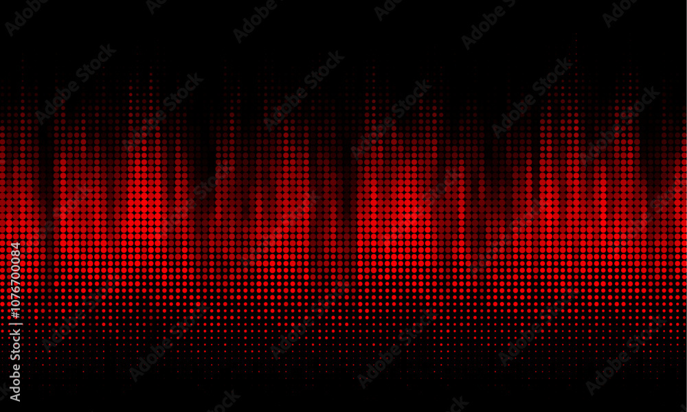 Poster monochrome printing raster, abstract vector halftone background
