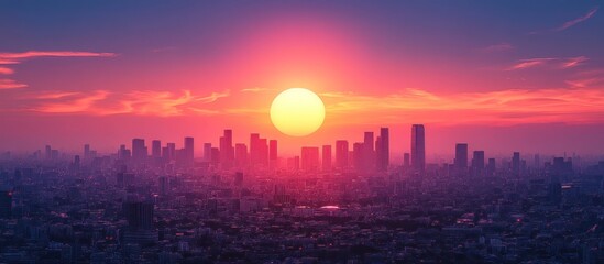 Fototapeta premium Cityscape Sunset