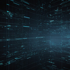 abstract technology background with code