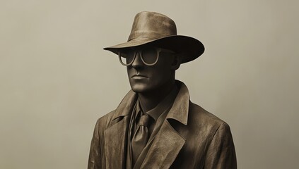 Man in a Brown Suit and Hat