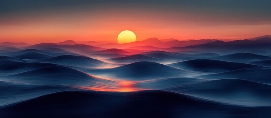 Fototapeta premium Sunset over a Sea of Clouds