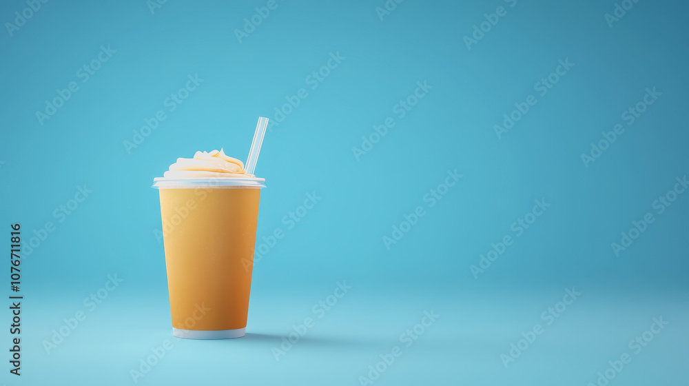 Aufkleber refreshing iced coffee in on a smooth gradient background perfect for modern design needs and bevera