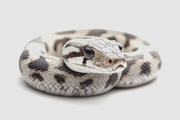 Obraz premium Stunning of a Realistic Isolated Reptile on a White Background, Perfect for Educational and Artistic Projects Featuring Serpents and Snakes
