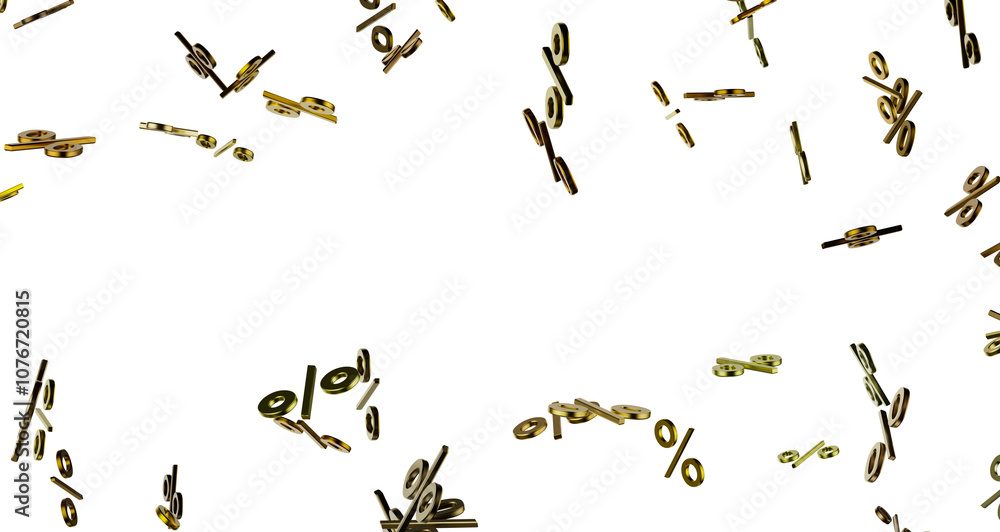 Aufkleber sales icons floating in the air 3d rendering