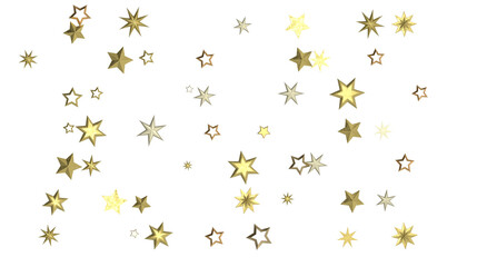 stars. Confetti celebration, Falling golden abstract decoration for party, birthday celebrate,