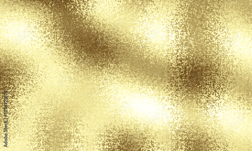 Leinwandbilder abstract gold gradient background with halftone shiny effect, pixel art. vector illustration