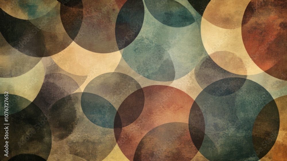 Poster abstract geometric pattern with overlapping circles