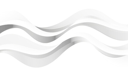 abstract white gradient wave isolated on white or transparent png