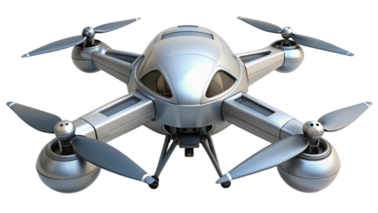3D Render futuristic drone Icon, illustration isolated on white background