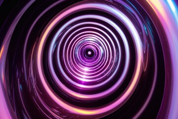 Iridescent Amethyst Light Rays Spiraling in a Glowing Convergence