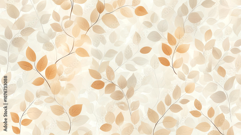 Poster abstract background soft earth tones create abstract floral inspired pattern with delicate leaves. t