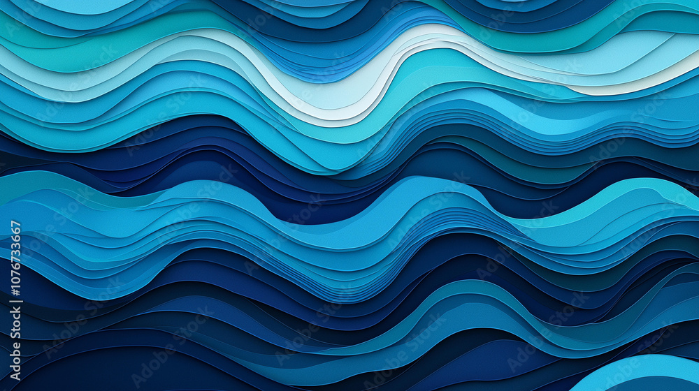 Poster abstract background cool toned gradient in shades of blue and aqua, creating serene wave pattern. th