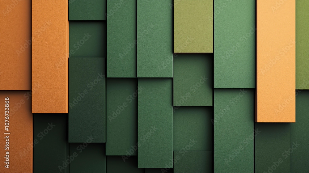 Poster abstract background textured geometric pattern in earthy gradient from warm brown to olive green, cr