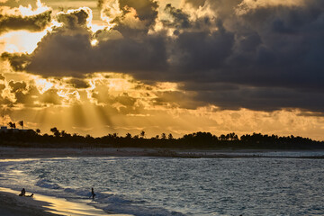 When the sky paints its masterpiece...Watching the sun melt into the horizon over Punta Cana. Pure...