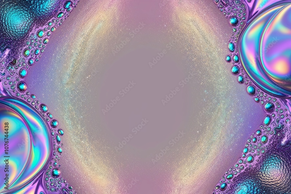 Aufkleber lilac holographic gradient background with iridescent textures and psychedelic patterns