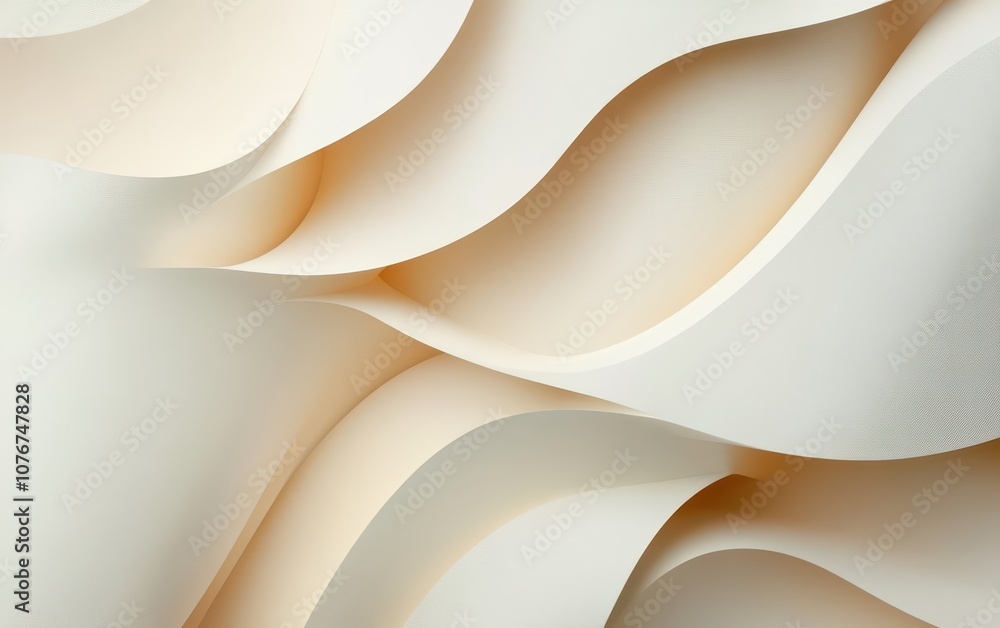 Poster simple abstract design with overlapping layers of paper creating a modern aesthetic for creative pro