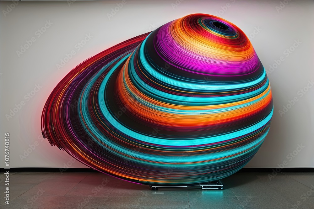 Poster vibrant dynamic frequencies create mesmerizing color swirls on a blank canvas