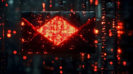 A red envelope with a black background