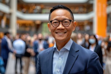 Fototapeta premium Indian employee promoted praised and celebrated by diverse team.
