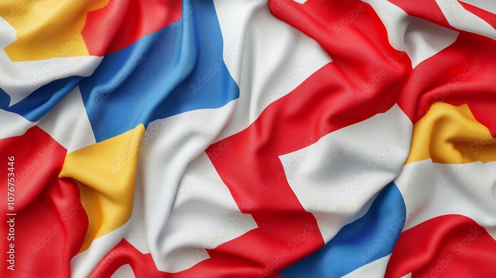 Poster seamless repeating national flag pattern in 3d