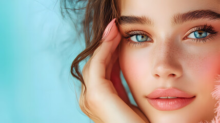 Elegant High-Fashion Beauty Portraits with Radiant Skin, Glamorous Makeup, and Luxurious Skincare Glow.