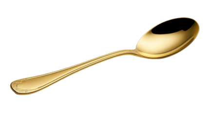 Gold spoon transparent background