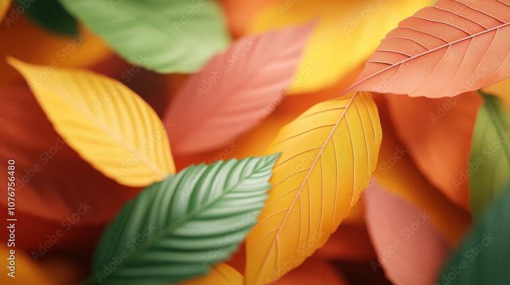 Poster image of layered colorful paper leaves showcasing intricate textures and patterns, embodying creativ