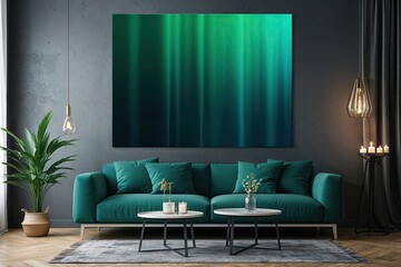 Dark Emerald Gradient Canvas Art for Enigmatic Home Decor