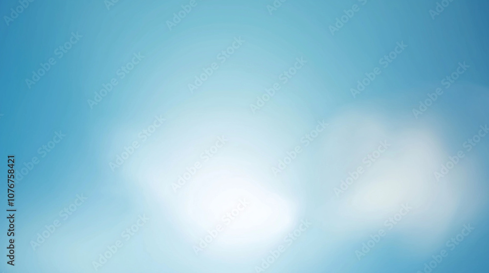 Poster Minimalist gradient background in light blue and sky blue tones, with a smooth transition for a calming visual effect. Flat, blurred design in a high-resolution vector style, providing a subtle, reali