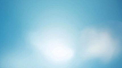 Obraz premium Minimalist gradient background in light blue and sky blue tones, with a smooth transition for a calming visual effect. Flat, blurred design in a high-resolution vector style, providing a subtle, reali