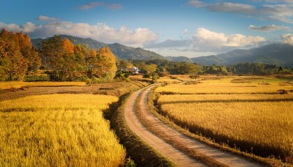 Obraz premium The country road is a reminder of simpler times. 