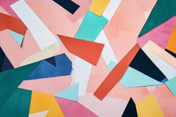 Obraz premium creative collage, inspired, geometrical minimalist paper collage,