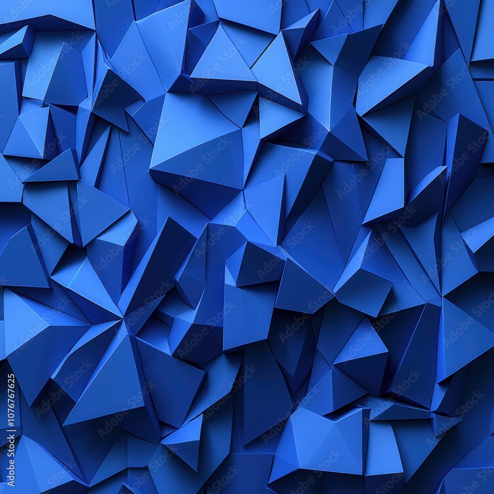 Aufkleber a textured abstract background featuring a dynamic arrangement of blue geometric shapes, creating de