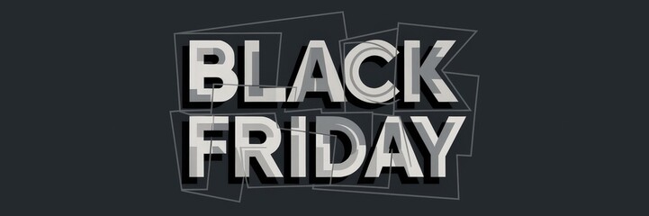 Bold Black Friday Sale Banner with Eye-Catching Typography for Retail Promotions, Shopping Events, and Holiday Marketing Campaigns.